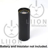 Black 26650 battery wrap on battery with insulator