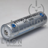 Protected 5000mAh 10A 21700 Button Top Battery - Positive