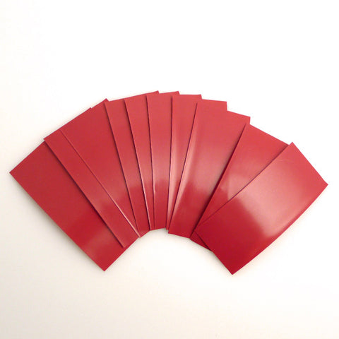 18650 PVC Heat Shrink Wraps - 10 pack - Red