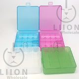 18650 4 battery cases - assorted colors