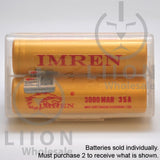 IMREN 18650 3000mAh 15A/35A Flat Top Battery - Case Closed
