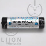 Protected LG MJ1 3500mAh 10A 18650 Button Top Battery - Side