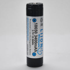Protected 3400mAh 5A Li-ion 18650 Button Top Battery (Panasonic