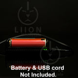 Nitecore F1 Charging Battery - side view on black