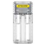 Nitecore Q2 2-bay Digital Lithium Ion Battery Charger - Clear