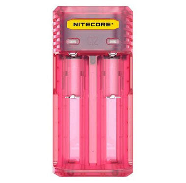Nitecore Q2 2-bay Digital Lithium Ion Battery Charger - Pink