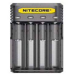 Nitecore Q4 4-bay Digital Lithium Ion Battery Charger - Black