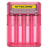 Nitecore Q4 4-bay Digital Lithium Ion Battery Charger - Pink