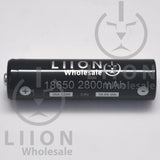 Liion Wholesale BUTTON Top Molicel INR-18650-P28A 35A 2800mAh 18650 Battery - Side
