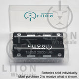 Liion Wholesale BUTTON Top Molicel INR-18650-P28A 35A 2800mAh 18650 Battery - In case