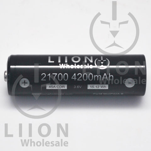 molicel 21700 rechargeable vape battery Liion Wholesale BUTTON Top Molicel INR-21700-P42A 45A 4200mAh 21700 Ba – Liion Wholesale Batteries