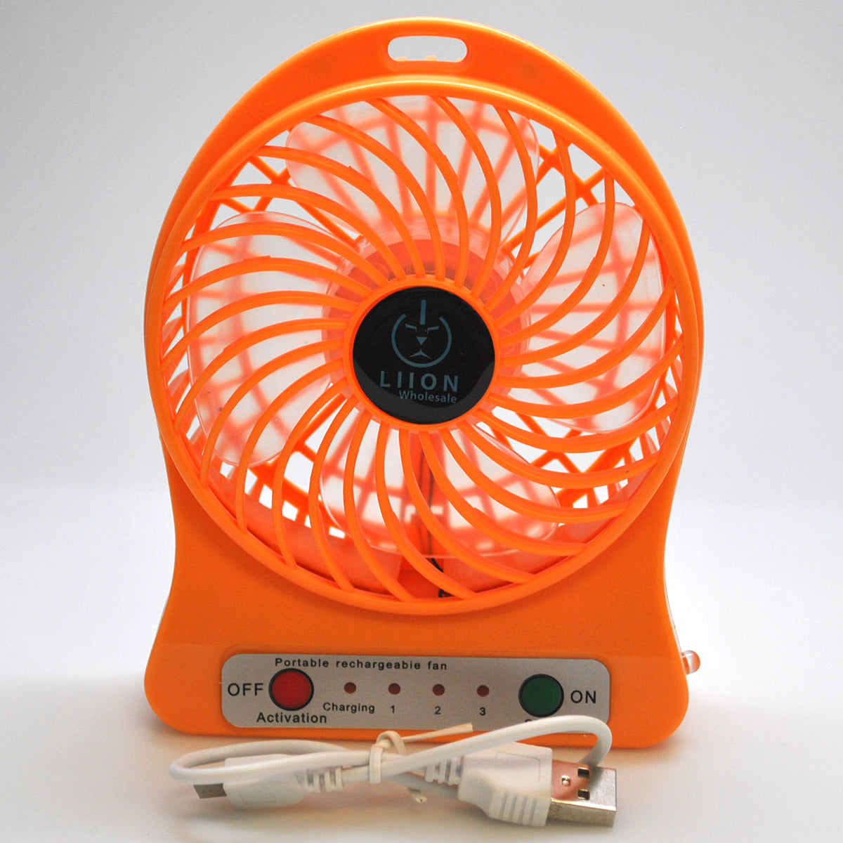Orange Portable Mini Fan (USB/Battery Powered) - Quantity