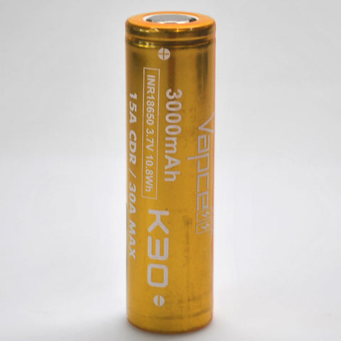 Vapcell K30 18650 15A/30A Flat Top 3000mah Battery - Genuine Liion Wholesale Batteries Vapcell K30 18650 15A/30A Flat Top 3000mah Battery - Genuine Liion Wholesale Batteries