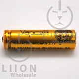 Vapcell 14500 Gold/Black 3A Flat Top 1000mAh Battery - Side