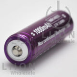 Vapcell 14500 Purple/White 10A Button Top 1000mAh Battery - Positive