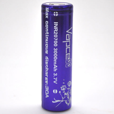 Vapcell 20700 Purple 30A Flat Top 3000mAh Battery - Genuine - Wholesale Discounts Liion Wholesale Batteries Vapcell 20700 Purple 30A Flat Top 3000mAh Battery - Genuine - Wholesale Discounts Liion Wholesale Batteries
