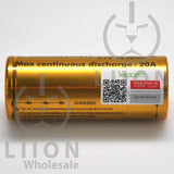 Vapcell 26650 20A Flat Top 5300mAh Battery - Authenticity Sticker