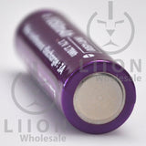 Vapcell L10 14500 Purple/White 3A Flat Top 1050mAh Battery - Negative
