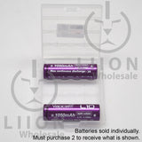 Vapcell L10 14500 Purple/White 3A Flat Top 1050mAh Battery - Open case