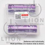 Vapcell L10 14500 Purple/White 3A Flat Top 1050mAh Battery - Case