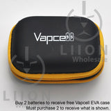 Protected Vapcell P1835A 18650 10A Button Top 3500mah USB Battery - Closed Case