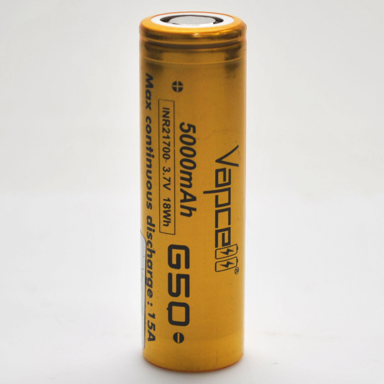 Vapcell G50 21700 15A Flat Top 5000mah Battery - Genuine Vapcell G50 21700 15A Flat Top 5000mah Battery - Genuine