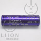 Vapcell V30 18650 20A 3000mAh Flat Top Battery - Side