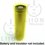 Transparent yellow battery wrap with insulator